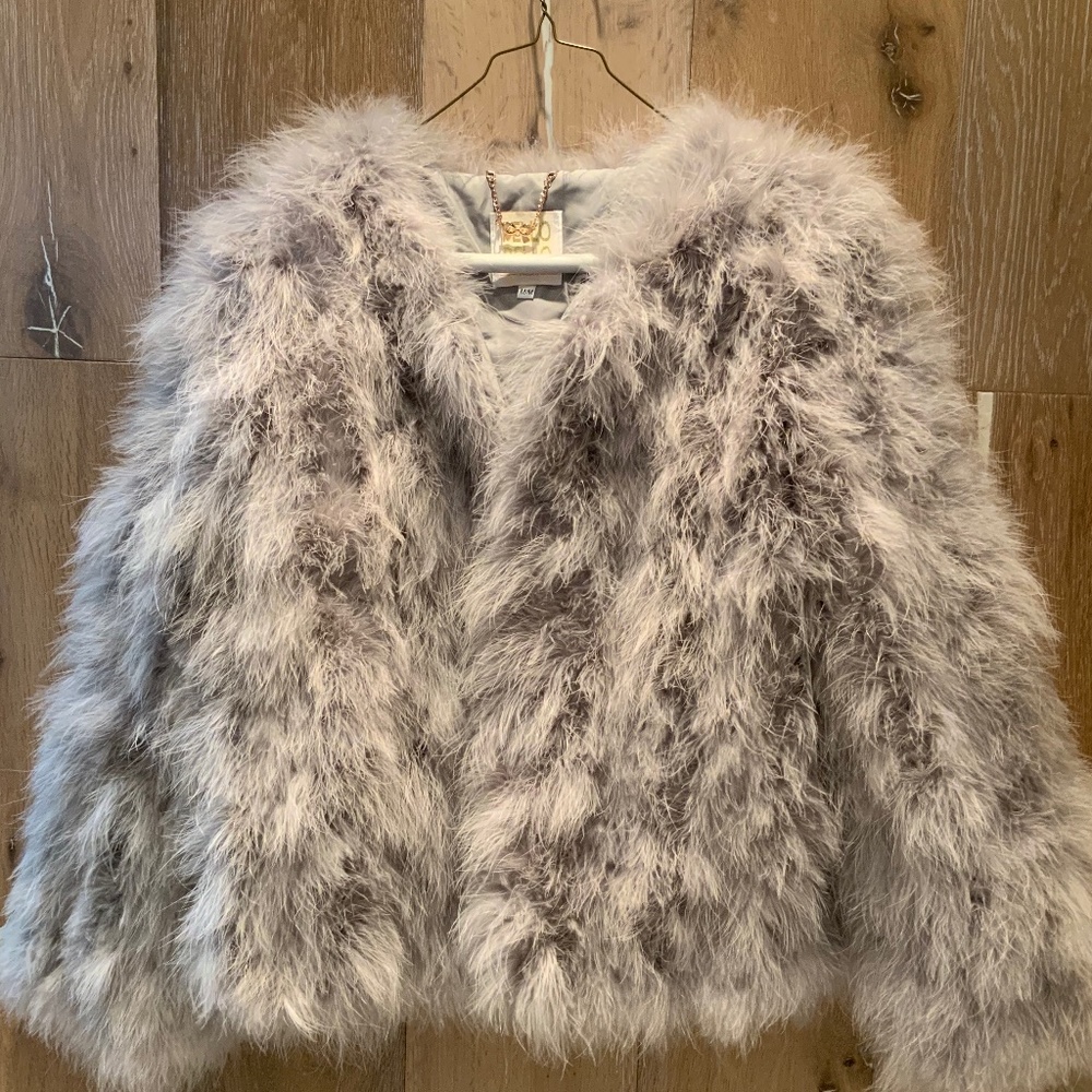NEW Women’s Pello Bello Cropped Feather Jacket